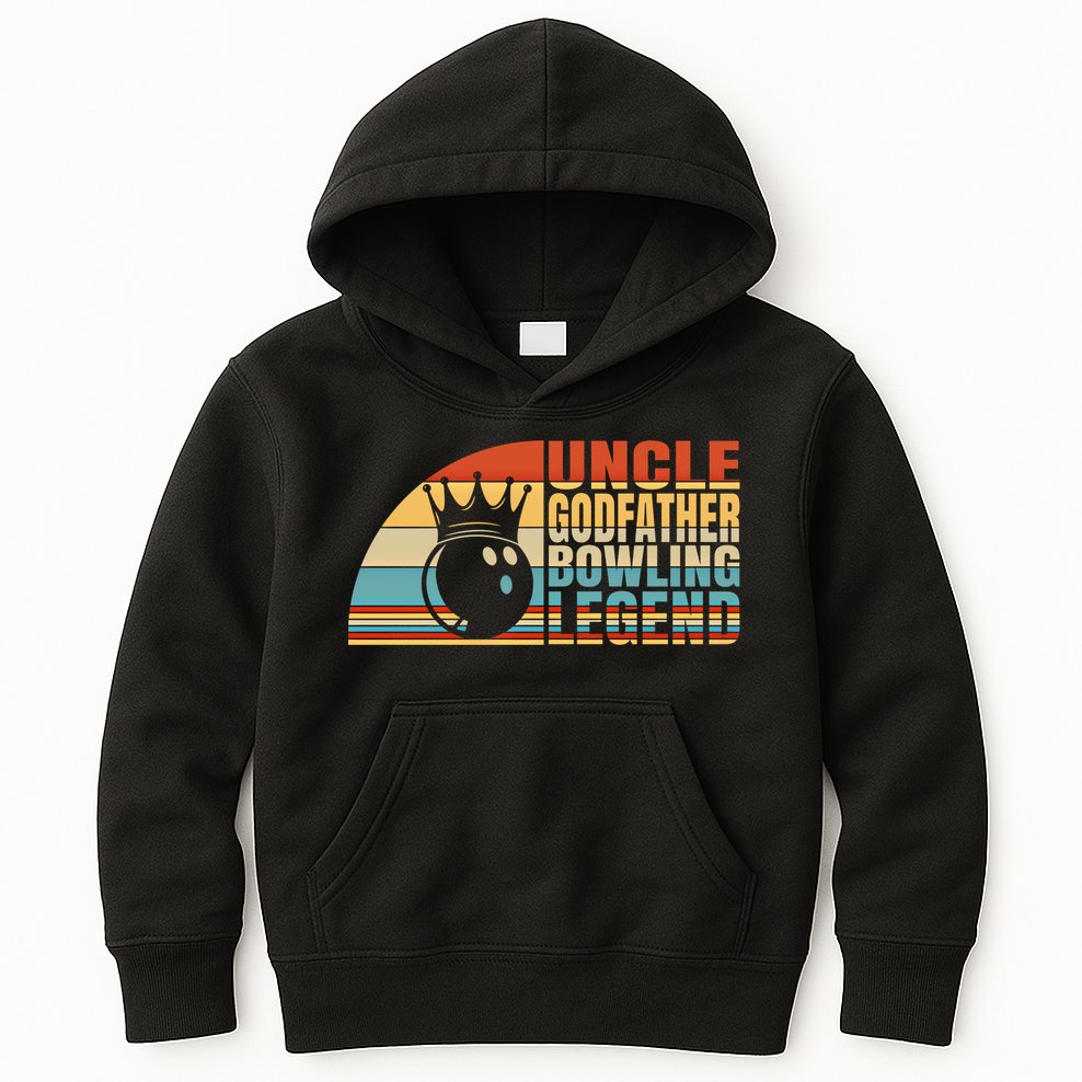 Uncle Godfather And Bowling Legend Bowling Uncle Gift Kids Hoodie