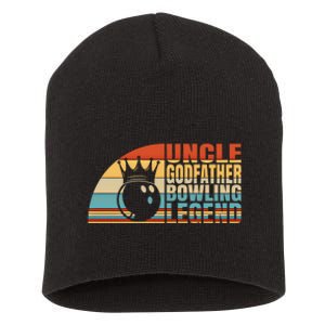 Uncle Godfather And Bowling Legend Bowling Uncle Gift Short Acrylic Beanie