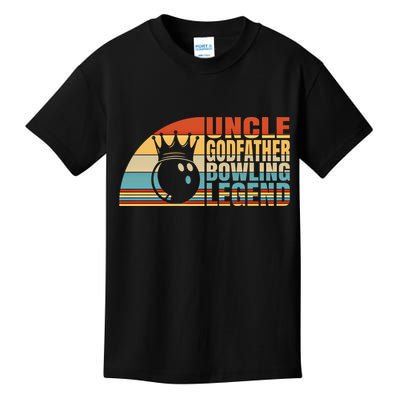 Uncle Godfather And Bowling Legend Bowling Uncle Gift Kids T-Shirt