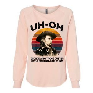 Uhoh George Armstrong Custer Little Bighorn June 25 1876 Womens California Wash Sweatshirt