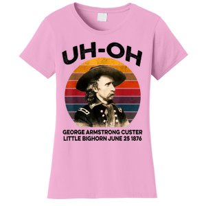 Uhoh George Armstrong Custer Little Bighorn June 25 1876 Women's T-Shirt