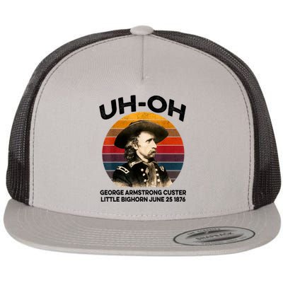 Uhoh George Armstrong Custer Little Bighorn June 25 1876 Flat Bill Trucker Hat