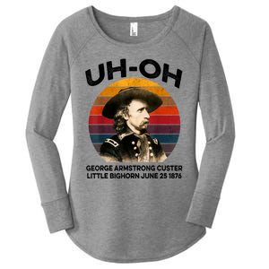 Uhoh George Armstrong Custer Little Bighorn June 25 1876 Women's Perfect Tri Tunic Long Sleeve Shirt