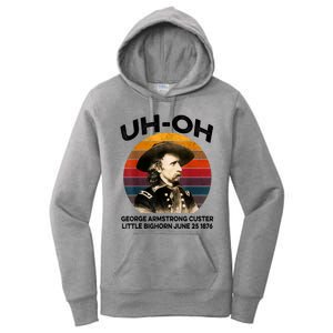 Uhoh George Armstrong Custer Little Bighorn June 25 1876 Women's Pullover Hoodie