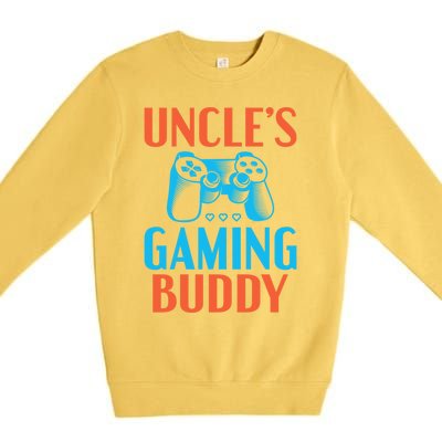 Uncles Gaming Buddy Niece Nephew Family Brother Gamer Uncle Gift Premium Crewneck Sweatshirt