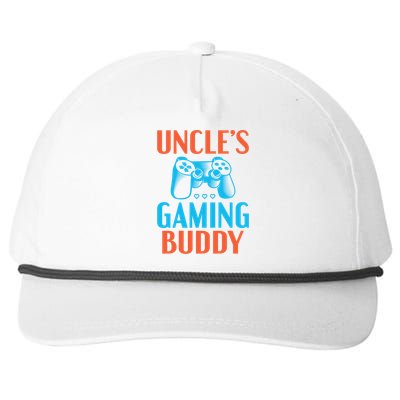 Uncles Gaming Buddy Niece Nephew Family Brother Gamer Uncle Gift Snapback Five-Panel Rope Hat