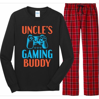 Uncles Gaming Buddy Niece Nephew Family Brother Gamer Uncle Gift Long Sleeve Pajama Set