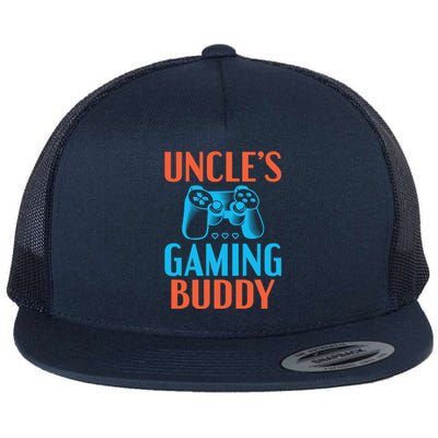 Uncles Gaming Buddy Niece Nephew Family Brother Gamer Uncle Gift Flat Bill Trucker Hat