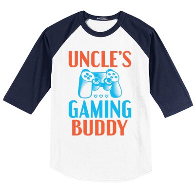 Uncles Gaming Buddy Niece Nephew Family Brother Gamer Uncle Gift Baseball Sleeve Shirt