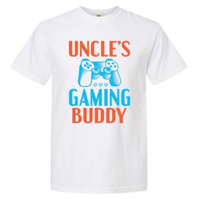 Uncles Gaming Buddy Niece Nephew Family Brother Gamer Uncle Gift Garment-Dyed Heavyweight T-Shirt