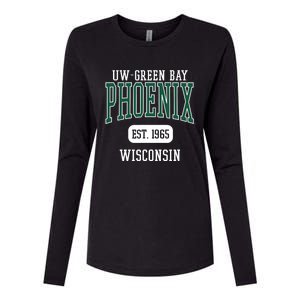 UW Green Bay Phoenix Est Date Womens Cotton Relaxed Long Sleeve T-Shirt