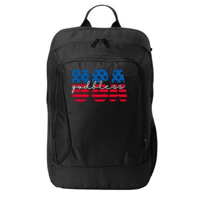 USA God Bless Patriot Celebration City Backpack