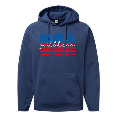 USA God Bless Patriot Celebration Performance Fleece Hoodie