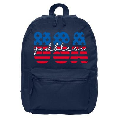 USA God Bless Patriot Celebration 16 in Basic Backpack