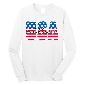 USA God Bless Patriot Celebration Long Sleeve Shirt