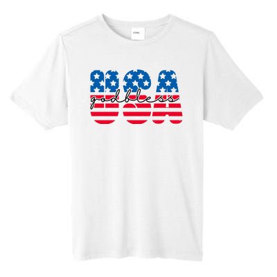 USA God Bless Patriot Celebration Tall Fusion ChromaSoft Performance T-Shirt