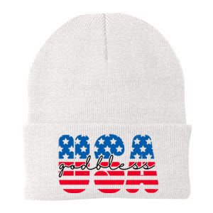 USA God Bless Patriot Celebration Knit Cap Winter Beanie