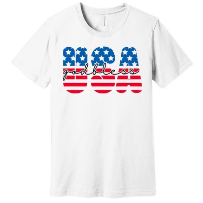 USA God Bless Patriot Celebration Premium T-Shirt