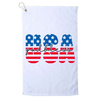 USA God Bless Patriot Celebration Golf Towel