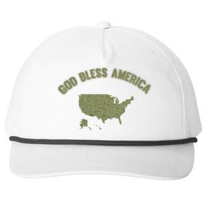 Usa God Bless America All 50 States Gift Snapback Five-Panel Rope Hat