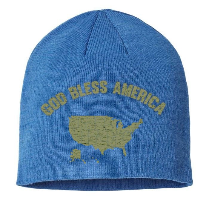 Usa God Bless America All 50 States Gift Sustainable Beanie