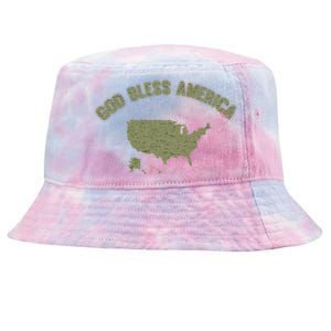 Usa God Bless America All 50 States Gift Tie-Dyed Bucket Hat