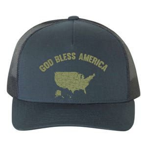 Usa God Bless America All 50 States Gift Yupoong Adult 5-Panel Trucker Hat