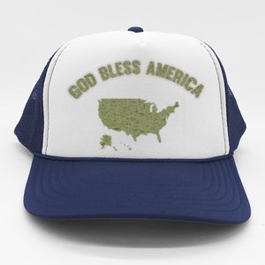 Usa God Bless America All 50 States Gift Trucker Hat