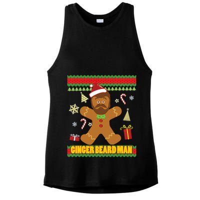 Ugly Ginger Beard Man Holiday Ladies PosiCharge Tri-Blend Wicking Tank