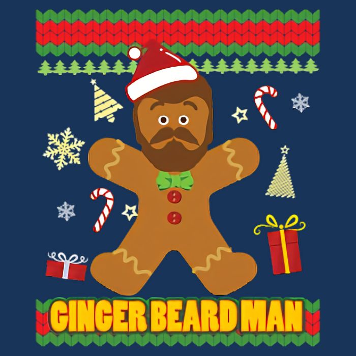 Ugly Ginger Beard Man Holiday Cooling Performance Long Sleeve Crew