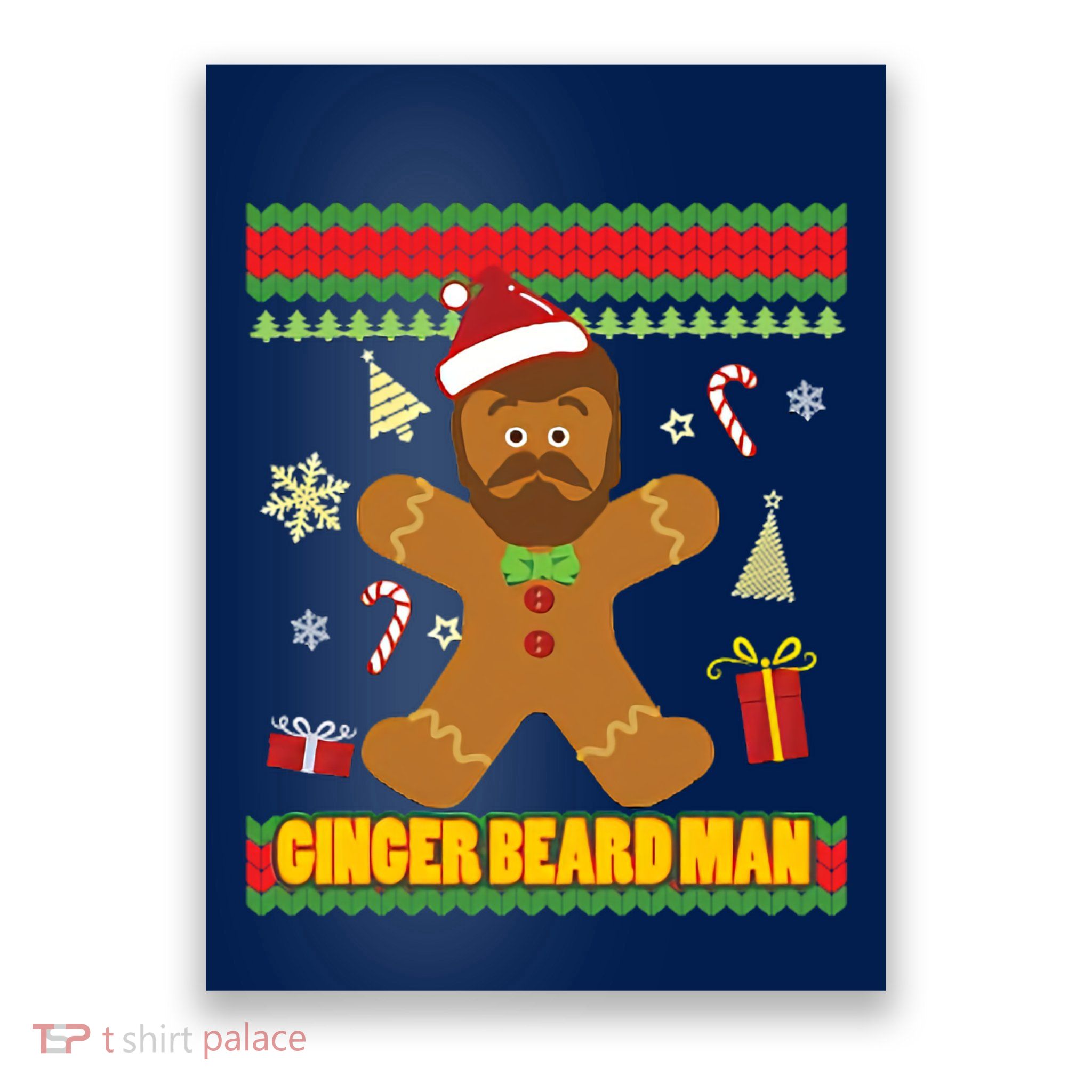 Ugly Ginger Beard Man Holiday Poster