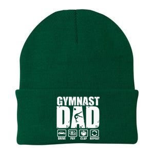 Unny Gymnast Dad Proud Gymnastics Father Humor Fathers Day Knit Cap Winter Beanie