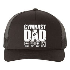 Unny Gymnast Dad Proud Gymnastics Father Humor Fathers Day Yupoong Adult 5-Panel Trucker Hat