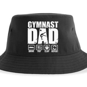 Unny Gymnast Dad Proud Gymnastics Father Humor Fathers Day Sustainable Bucket Hat