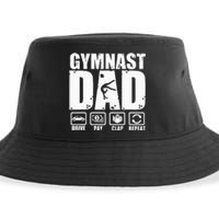 Unny Gymnast Dad Proud Gymnastics Father Humor Fathers Day Sustainable Bucket Hat