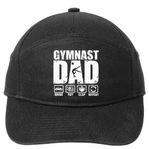 Unny Gymnast Dad Proud Gymnastics Father Humor Fathers Day 7-Panel Snapback Hat