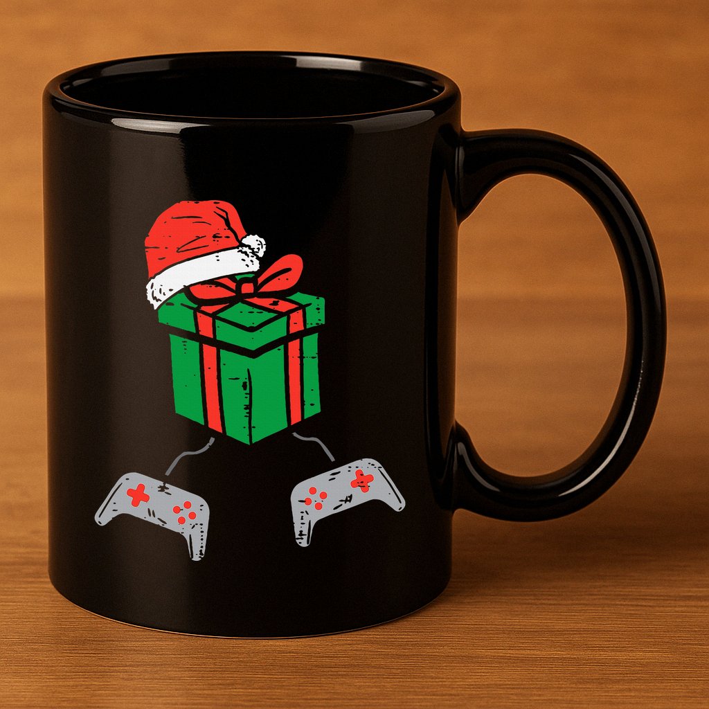 Ultimate Gaming Experience Festive Holiday Controller 11oz C Handle Ceramic Mug