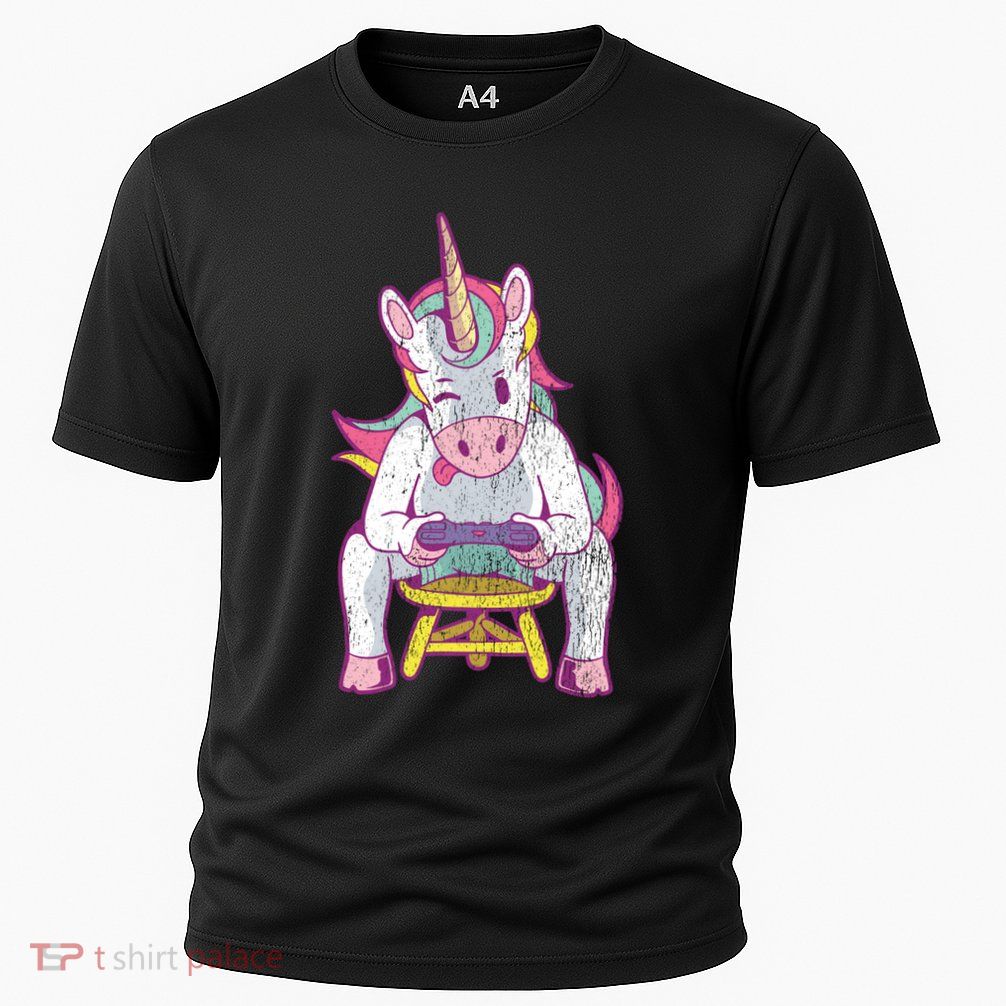 Unicorn Gift For Gamer Cute Gift Performance Shirt