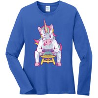 Unicorn Gift For Gamer Cute Gift Ladies Long Sleeve Shirt