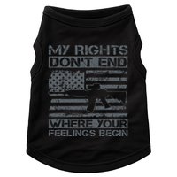 Usa Gun Flag My Rights DonT End Where Your Feelings Begin Doggie Tank