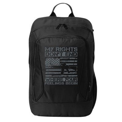 Usa Gun Flag My Rights DonT End Where Your Feelings Begin City Backpack