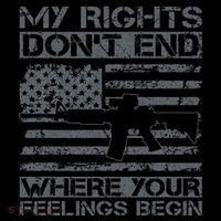 Usa Gun Flag My Rights DonT End Where Your Feelings Begin Impact Tech Backpack