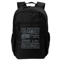 Usa Gun Flag My Rights DonT End Where Your Feelings Begin Backpack