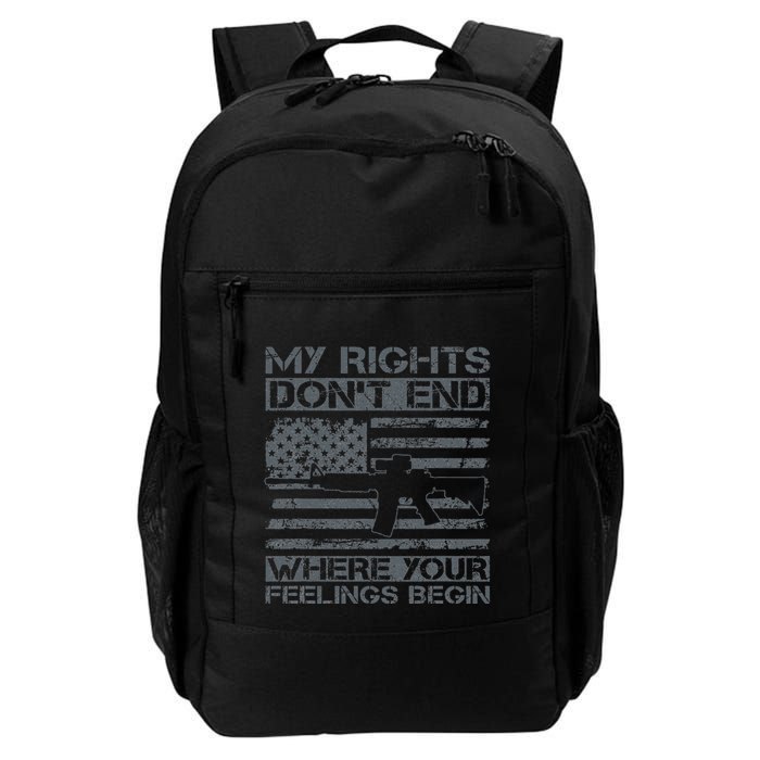 Usa Gun Flag My Rights DonT End Where Your Feelings Begin Backpack