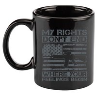 Usa Gun Flag My Rights DonT End Where Your Feelings Begin 11oz C Handle Ceramic Mug