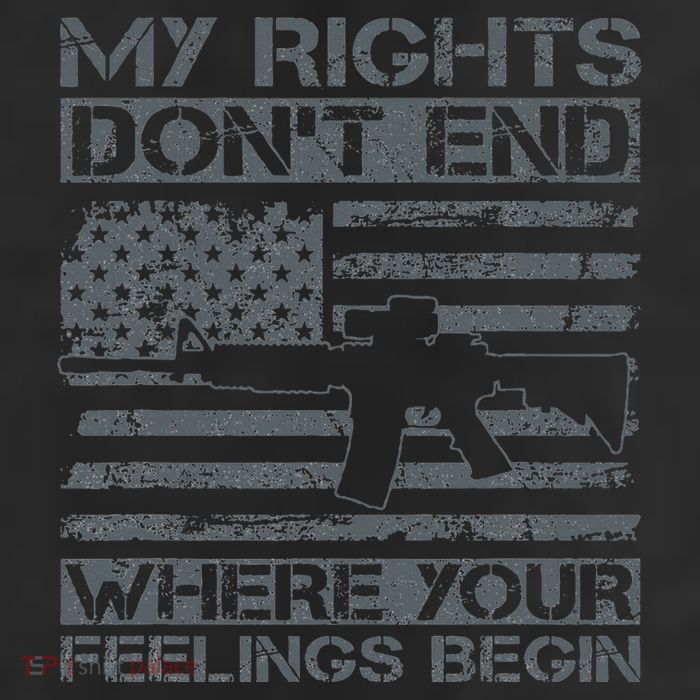 Usa Gun Flag My Rights DonT End Where Your Feelings Begin 11oz C Handle Ceramic Mug