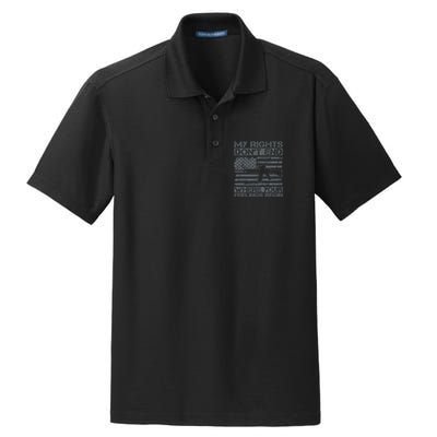 Usa Gun Flag My Rights DonT End Where Your Feelings Begin Dry Zone Grid Polo
