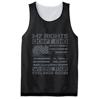 Usa Gun Flag My Rights DonT End Where Your Feelings Begin Mesh Reversible Basketball Jersey Tank