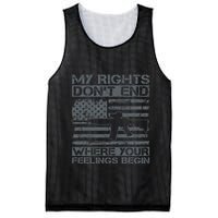 Usa Gun Flag My Rights DonT End Where Your Feelings Begin Mesh Reversible Basketball Jersey Tank