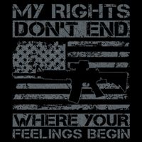 Usa Gun Flag My Rights DonT End Where Your Feelings Begin Magnet